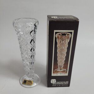 Vintage Tritschler Winterhalder Lead Crystal Bud Vase W. Germany Octagon Pattern